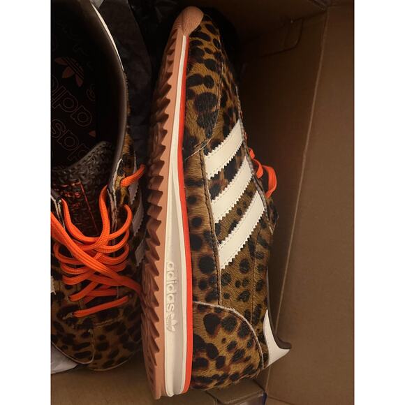 NEW ADIDAS ORIGINALS SL 72 OG Women's 6 Leopard Cow Fur - Picture 5 of 9